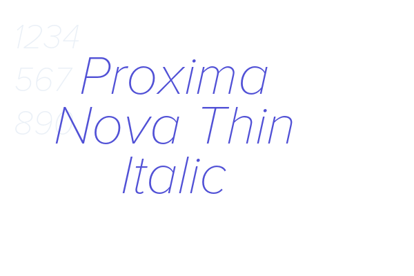 Proxima Nova Thin Italic