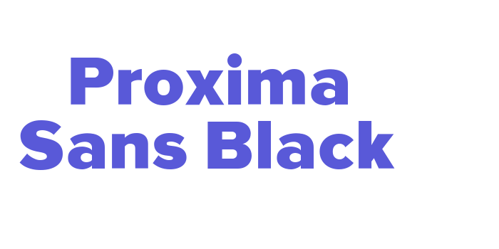 Proxima Sans Black Font