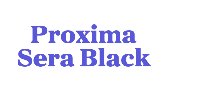 Proxima Sera Black Font Download