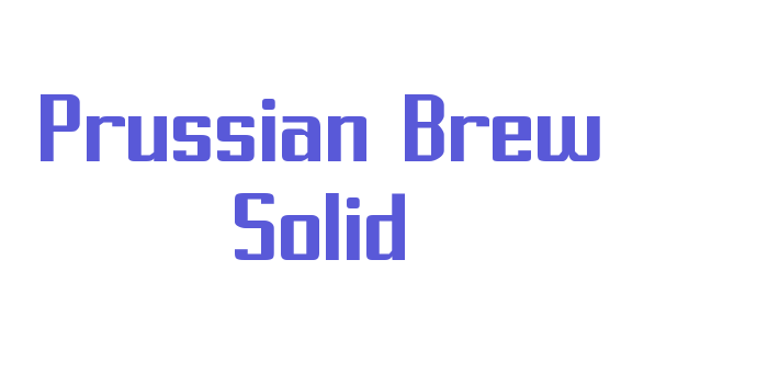 Prussian Brew Solid Font