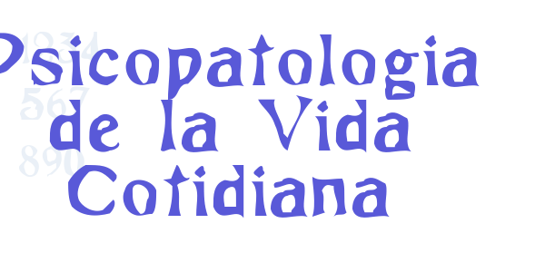 Psicopatologia de la Vida Cotidiana font free