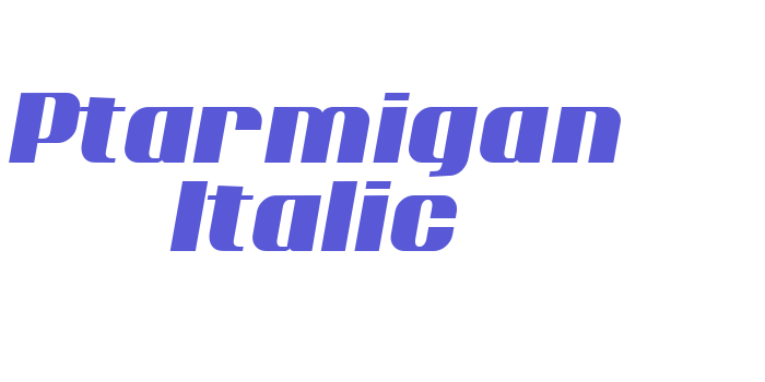 Ptarmigan Italic Font Download