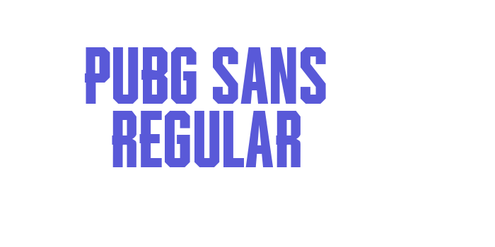 Pubg Sans Regular Font