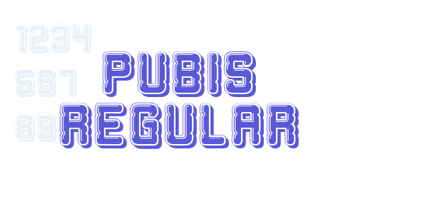 Pubis Regular font free