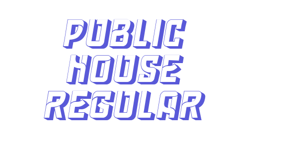 Public House Regular font free