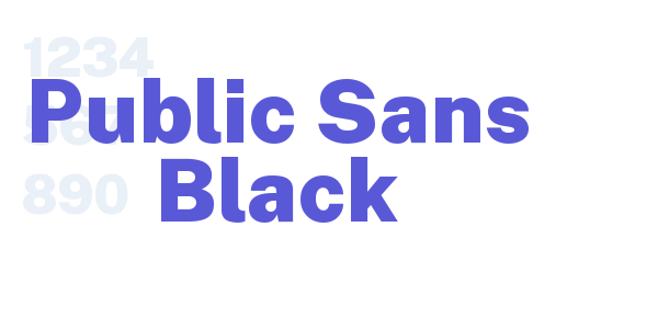 Public Sans Black font free