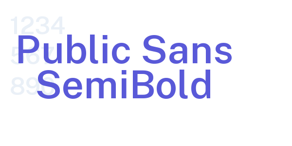 Public Sans SemiBold font