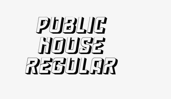 Public House Regular Font