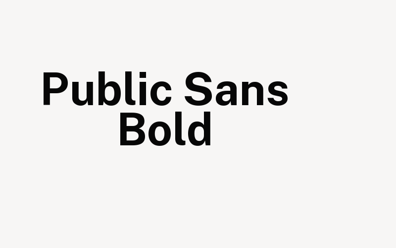 Public Sans Bold Font