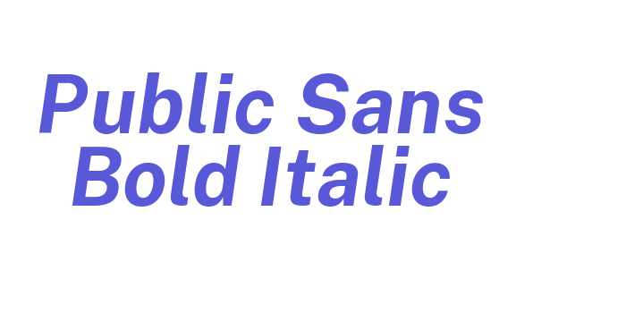 Public Sans Bold Italic Font Download