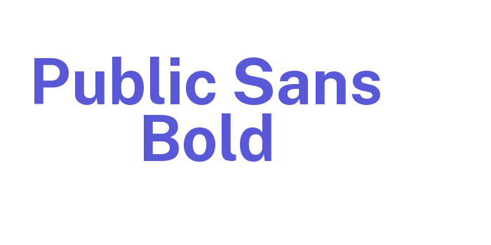 Public Sans Bold Font Download