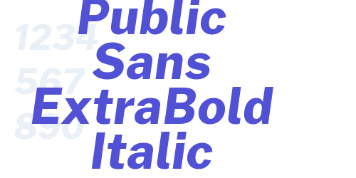 Public Sans ExtraBold Italic-font-download