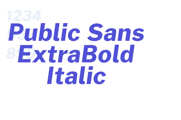 Public Sans ExtraBold Italic