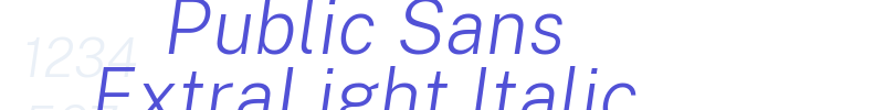 Public Sans ExtraLight Italic-font