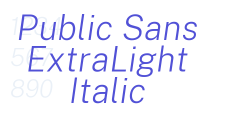 Public Sans ExtraLight Italic