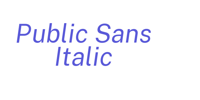 Public Sans Italic Font Download