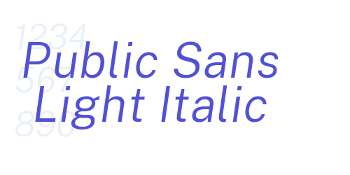 Public Sans Light Italic