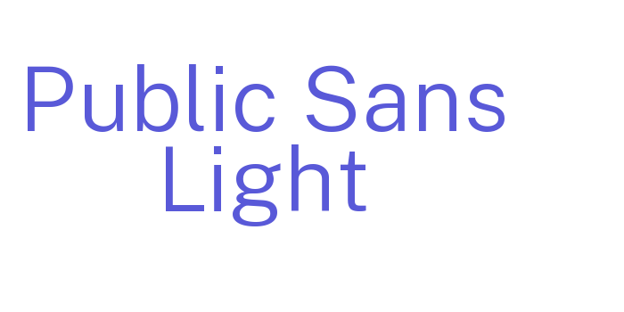 Public Sans Light Font