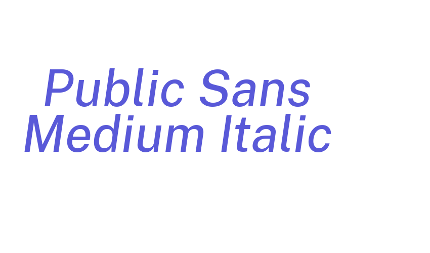 Public Sans Medium Italic Font Download