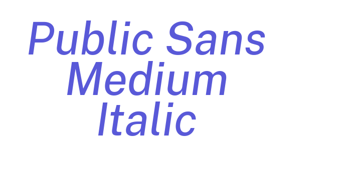 Public Sans Medium Italic Font Download