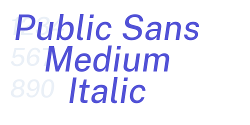 Public Sans Medium Italic-font-download