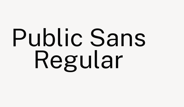 Public Sans Regular Font