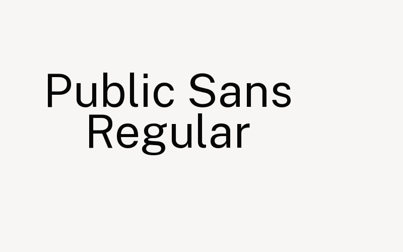 Public Sans Regular Font