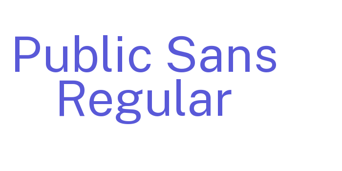 Public Sans Regular Font