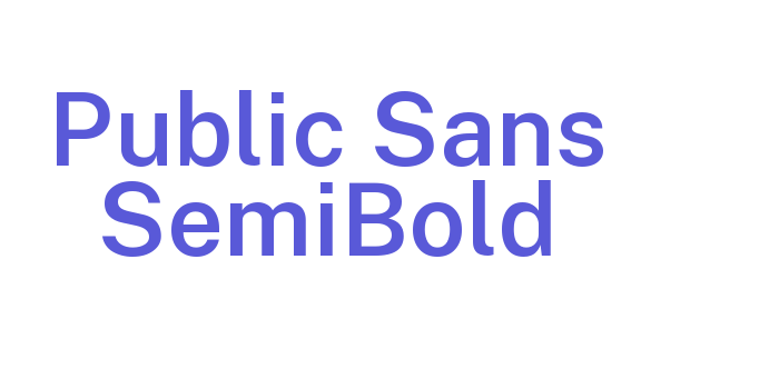 Public Sans SemiBold Font Download