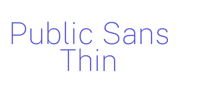 Public Sans Thin Font