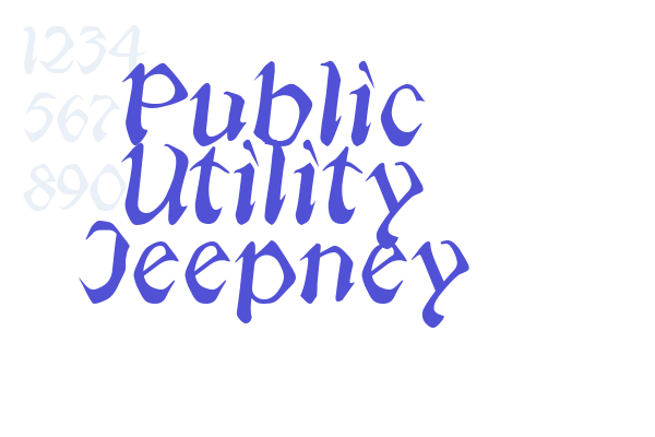 Public Utility Jeepney Font Download