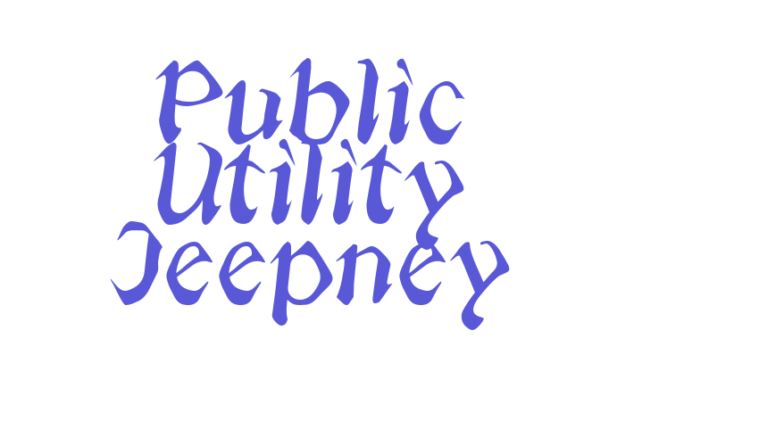 Public Utility Jeepney Font Download