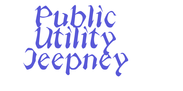 Public Utility Jeepney Font Download