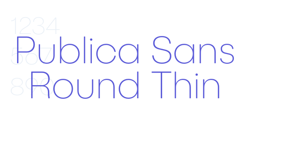 Publica Sans Round Thin font free