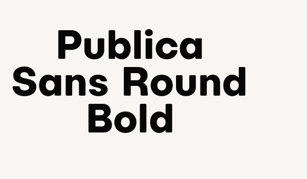 Publica Sans Round Bold Font