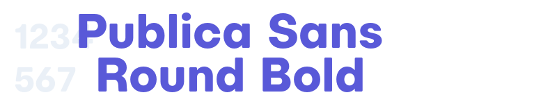 Publica Sans Round Bold-related font