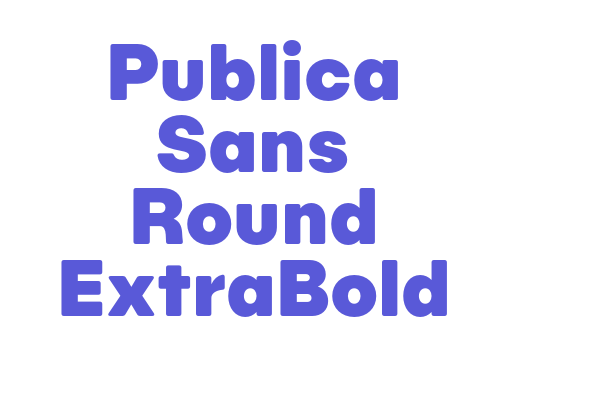 Publica Sans Round ExtraBold Font