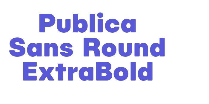 Publica Sans Round ExtraBold Font Download