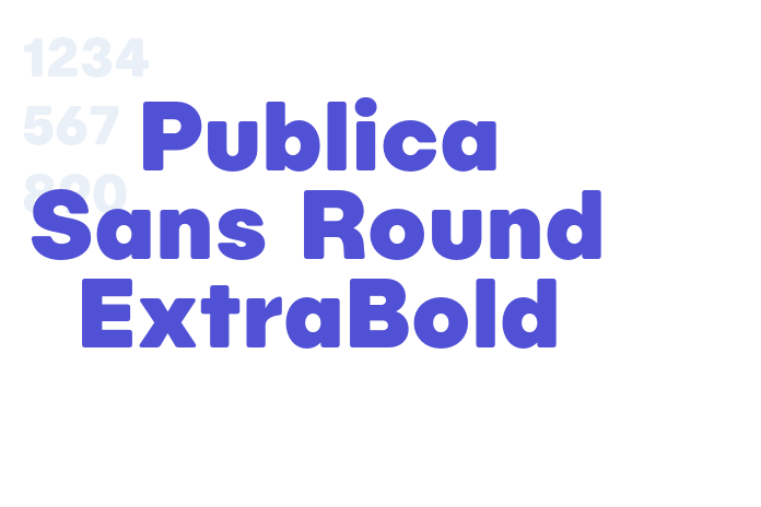 Publica Sans Round ExtraBold font download