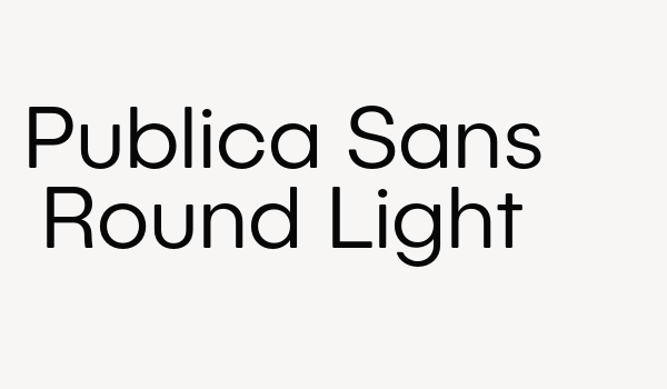 Publica Sans Round Light Font