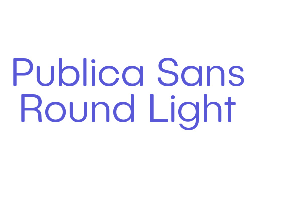 Publica Sans Round Light Font