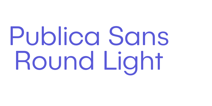 Publica Sans Round Light Font Download