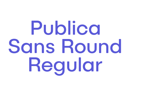 Publica Sans Round Regular Font