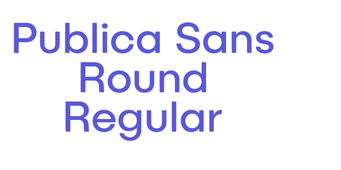 Publica Sans Round Regular Font Download