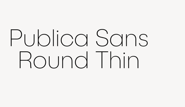 Publica Sans Round Thin Font