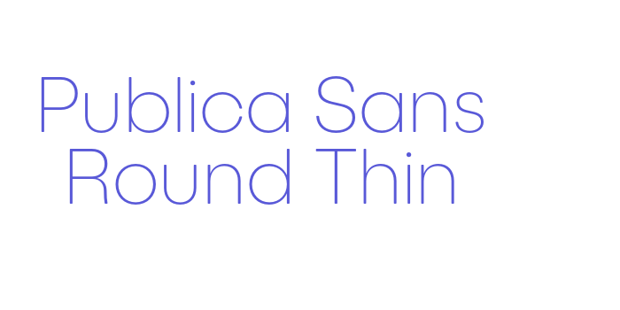 Publica Sans Round Thin Font Download