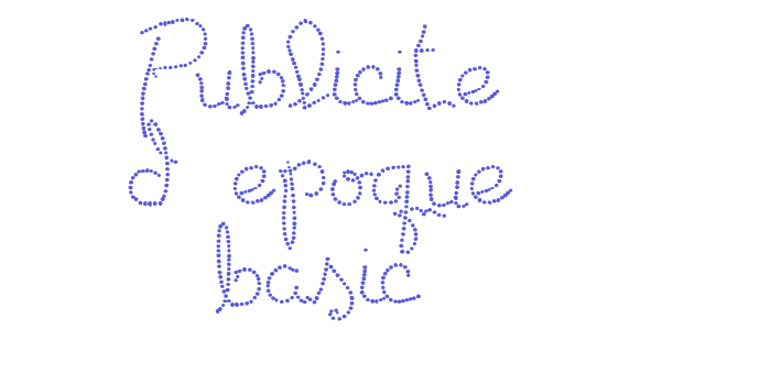 Publicite d’epoque basic Font