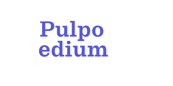 Pulpo Medium Font Download