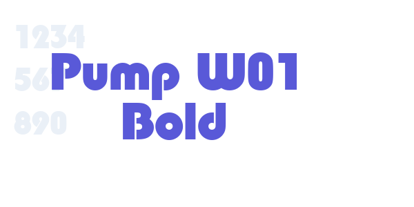 Pump W01 Bold font free