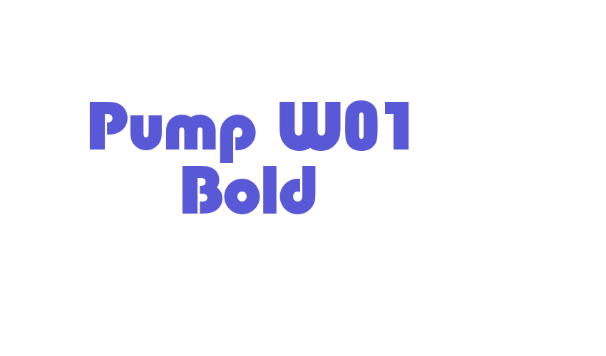 Pump W01 Bold Font